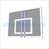 БЛ 1.13 Щит баскетбольный тренировочный «Эконом» из оргстекла 8мм на металл. раме	